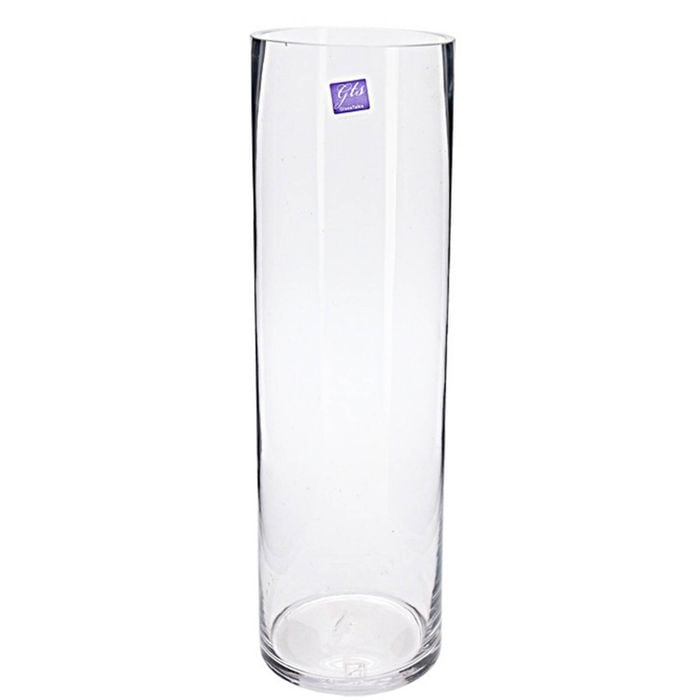 Glass Cylinder Vase 12x40cmH