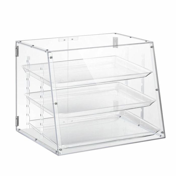 Luxsuite Cake Display Cabinet 3 Tier Acrylic Adjustable