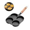Catzon 4 Cups Skillet Nonstick Cast Iron with Handle for Egg Steak Pancakes