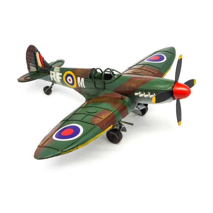 Boyle Metal Ornament Home Decor Collectible 1940 Spit Fire Plane 46x40x18cm