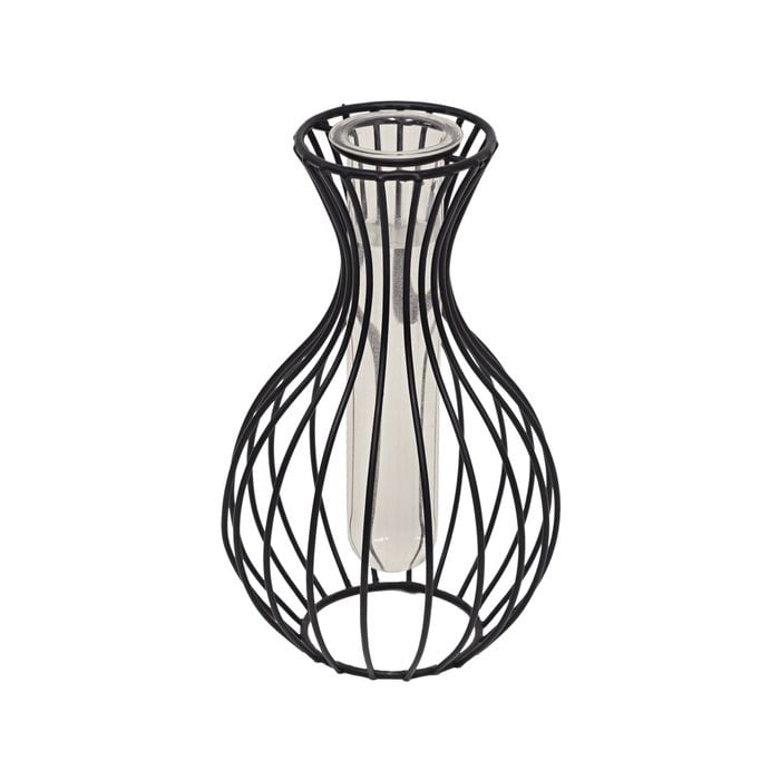Jack 120 x 120 x 195mm Black Bottle Plant Propagation Vase