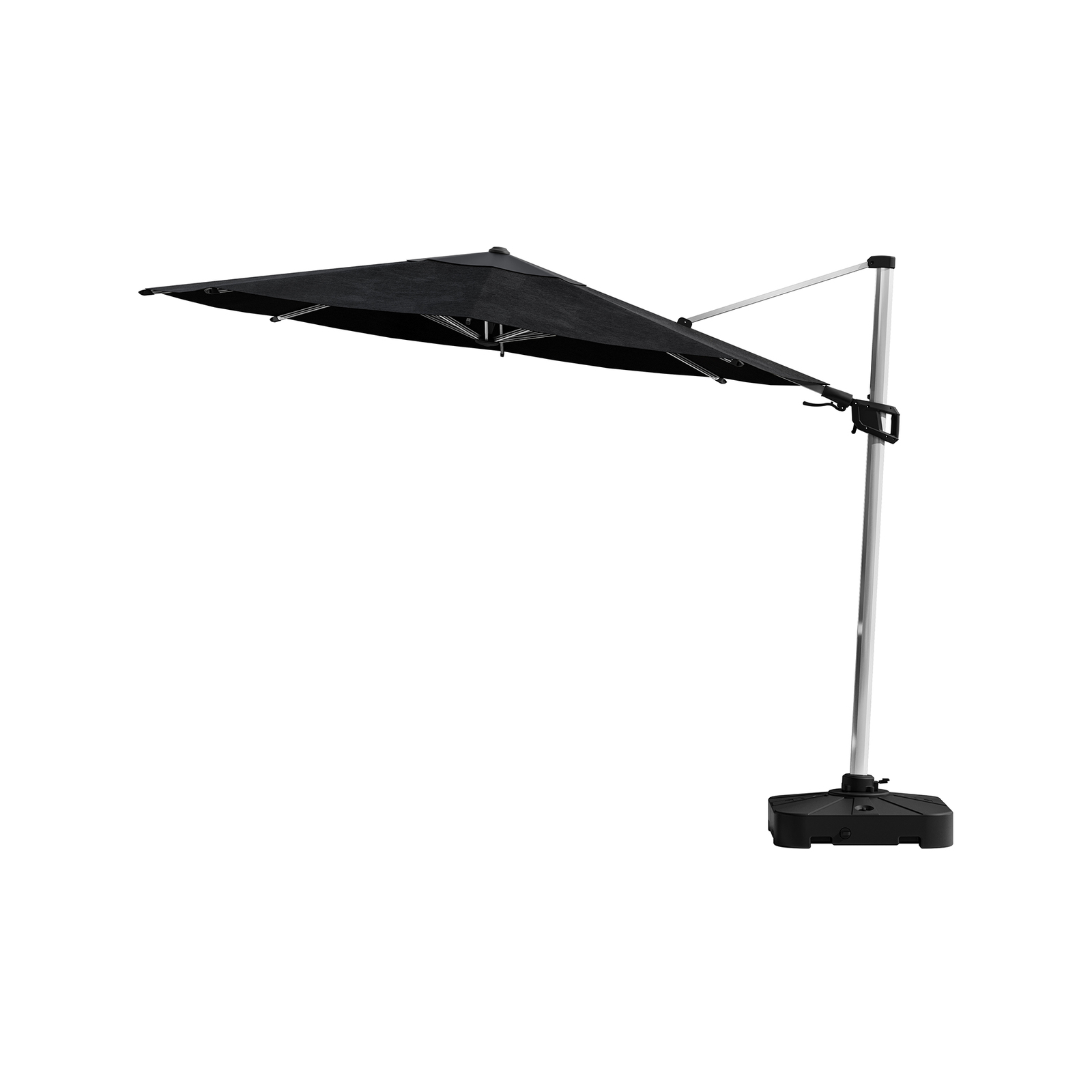 coolaroo round cantilever patio umbrella 10 Foot Freestanding Umbrella, Smoke breathable fabric Coolaroo 10 ft. Round Cantilever