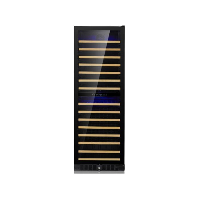 Grand Cru Vibration Free Black & Timber 166 DBT Wine Fridge - 166 Bottles
