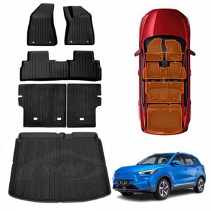 Floor Mat Boot Liner Back Seat Protector Combo for MG ZS EV SUV 2020-2025 Heavy Duty Kick Mats