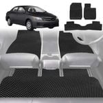 6D Diamond Car Floor Mats for Toyota Corolla 2007-2012 Sedan-Full Set-Black-Outback GT