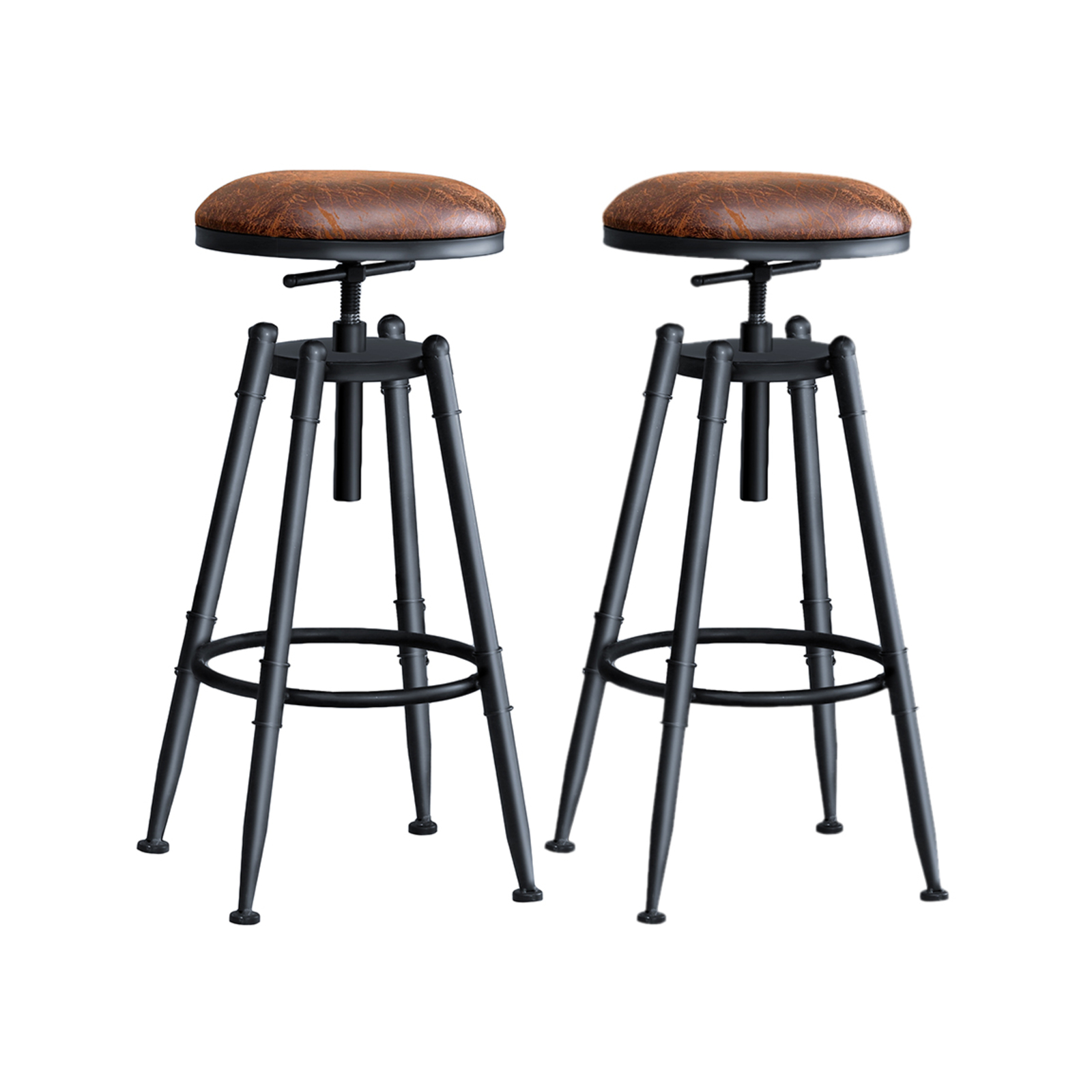 2x Levede Rustic Industrial Bar Stool Kitchen Stool Barstool Swivel Dining Chair Bunnings Australia