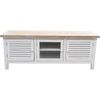 Coast Rectangle Fir Wood Glass 120x45cm TV Unit Stand Rack Home Furniture White