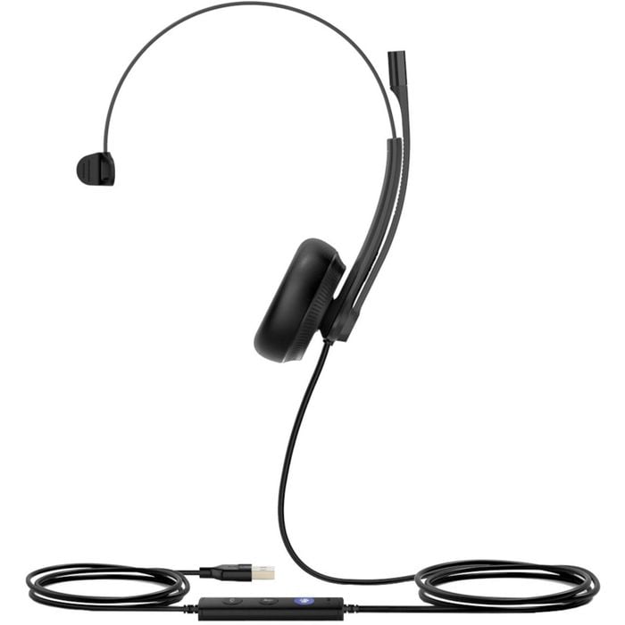 Yealink UH34 Teams Certified Noise Cancelling Mono Headset - Black
