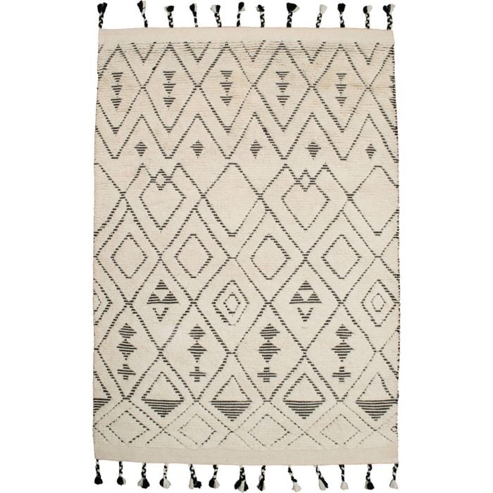 Colorscope sahara diamond contemporary indoor rug ivory/charcoal 200x300cm