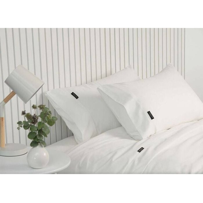 Sheraton Luxury 1000tc Cotton King Single Size Fitted Sheet Set W/pillowcase Wht