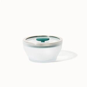 Anyday The Medium Deep Dish | Kale | Glass Microwave Steamer