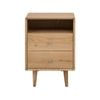 6IXTY Niche Nightstand Bedside Table Wooden Storage Cabinet - Natural