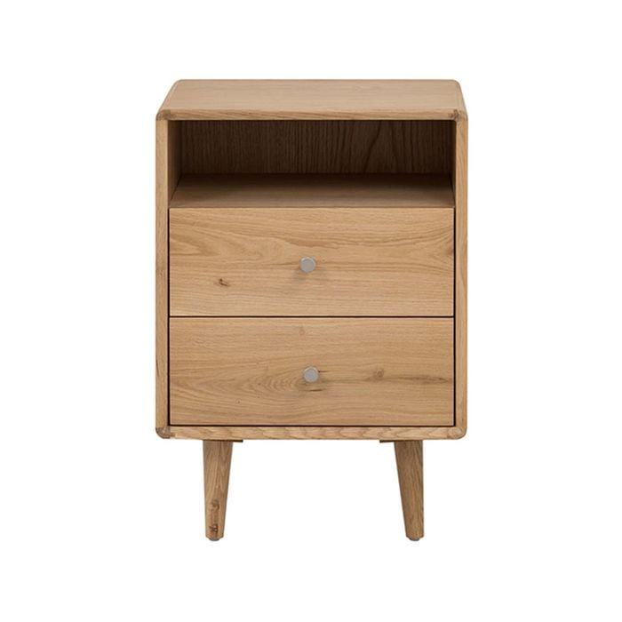 6IXTY Niche Nightstand Bedside Table Wooden Storage Cabinet - Natural
