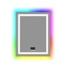 P&P Silver LED RGB Mirror Bluetooth Speaker Anti Fog Smart Bathroom Display