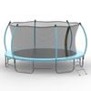 Advwin 14FT Trampoline Outdoor for Kids w/Safety Enclosure Net, Ladder, Max Limit 150 kg，Blue