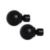 Pillar 25mm Black Ball Finial - Pair 