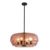 Cla Lighting Cuad Interior Flat Top Dome Glass Shade Pendant Light Amber