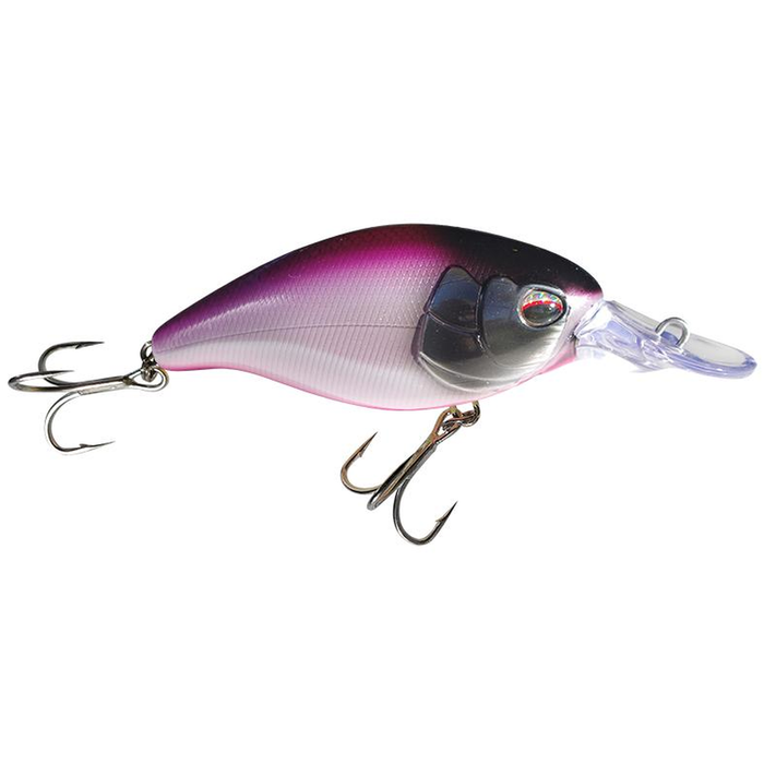 Profishent Chainsaw 80mm Mid Run Crankbait Hard Body Fishing Lure Pearl Black Pink