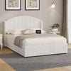 Oikiture Bed Frame Double Size With Gas Lift Storage Usb Charging Boucle