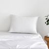 Natural Home Luxe Mulberry Silk Pillowcase 25 Momme Standard Pillowcase 48 X 73cm - White