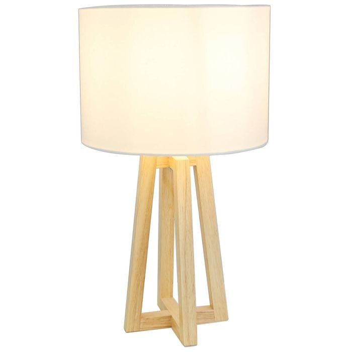 Brite Tripod Timber Base Table Lamp