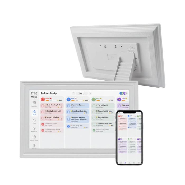 Kitchee 21.5" Digital Calendar Smart Planner - 54.6cm Touchscreen White