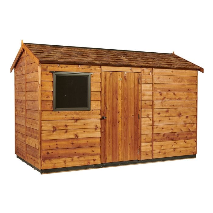 The Cedar Shed 3.6 x 1.89m Regent Shingle Roof Cedar Shed