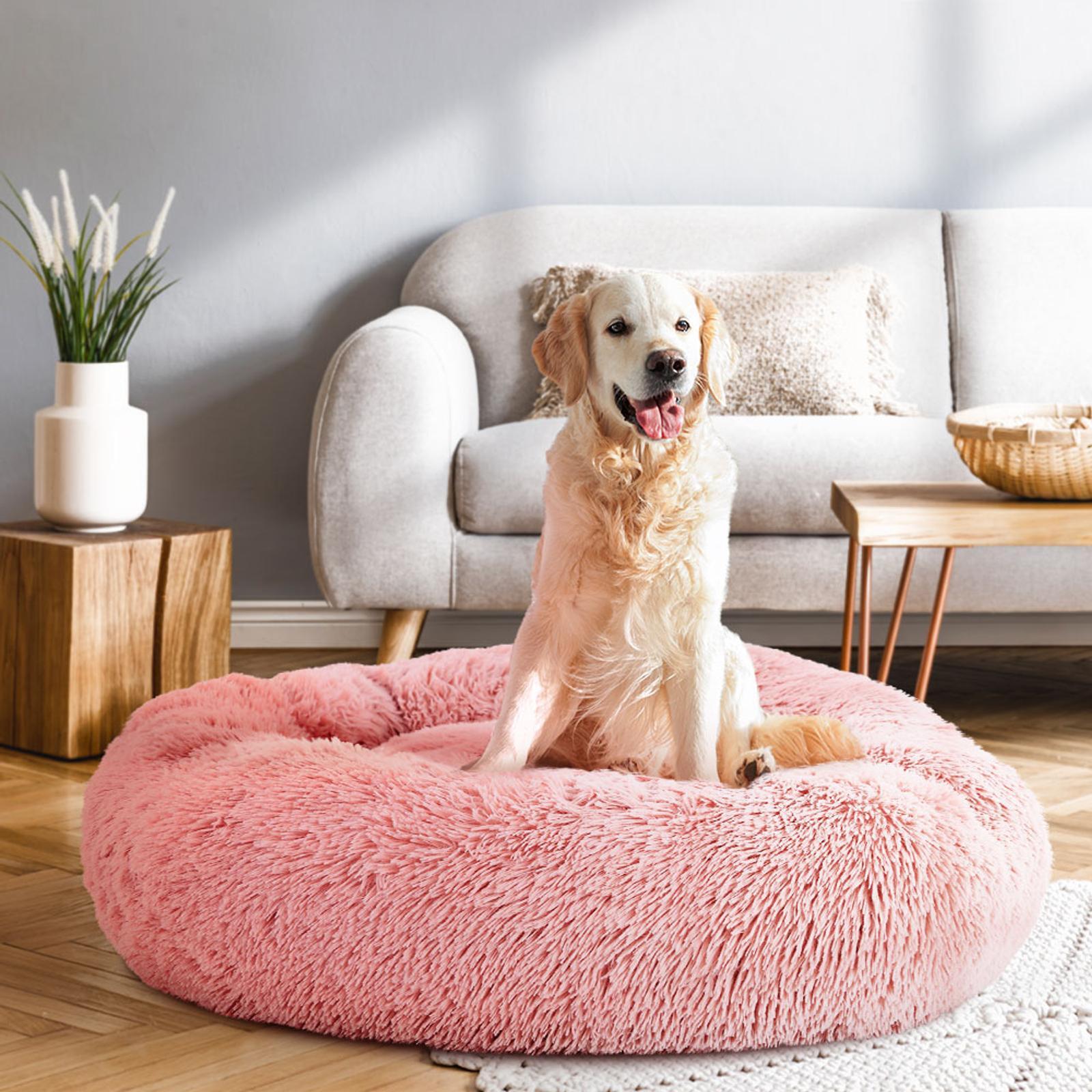 i.Pet Dog Bed 90cm Pet Bed Large Pink - Bunnings Australia
