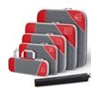 Catzon 6 Pcs Expandable Compression Packing Cubes-Red