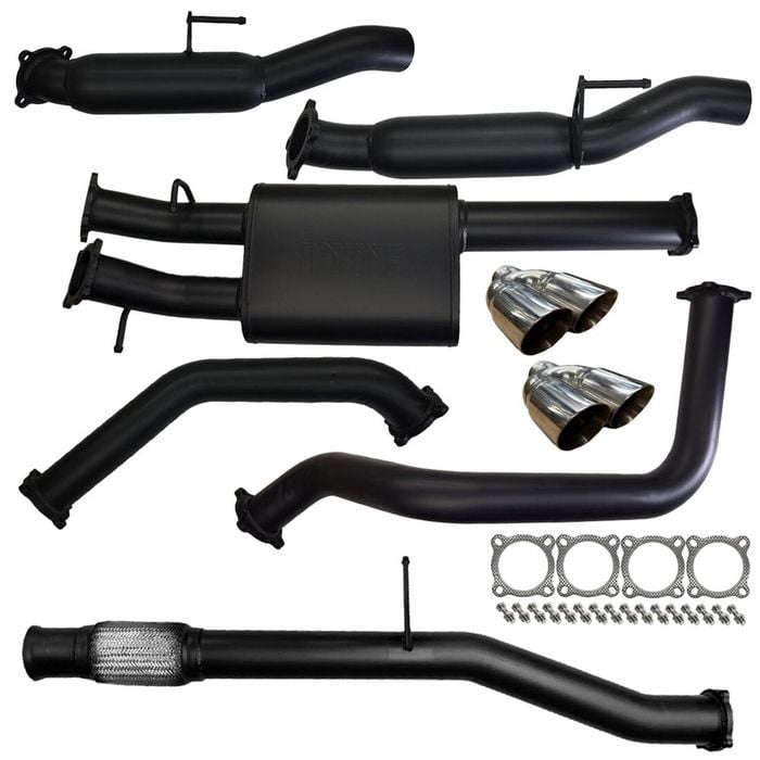 Chevrolet Silverado 1500 Exhaust 6.2L V8 Cat Back Single 3.5 to 3" Dual With Rear Hotdogs Chrome Tips 409 Stainless Steel