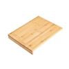 Gourmet Kitchen Bamboo Cutting Board With Counter Edge - Natural Brown