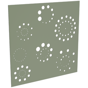 ProtectorAl 300-1200 x 300-1200mm Pale Eucalypt Fireworks Unframed Solid Aluminium Decorative Panel
