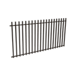 ProtectorAl 2400 x 1200mm Black Aluminium Batten Pool Fence Panel