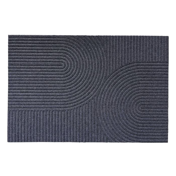 MaxFind 60 x 90cm Mixed Charcoal Embossed Arches Doormat