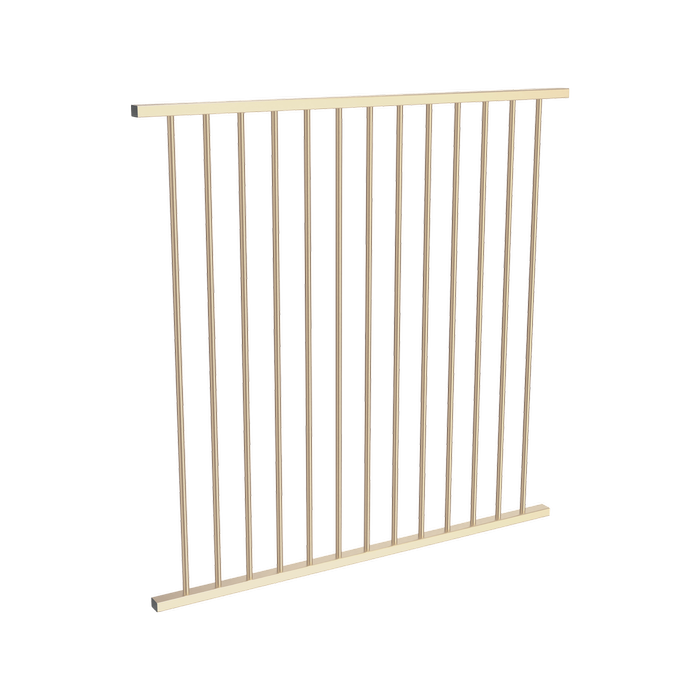 ProtectorAl 0350 1200 x 1200mm Primrose Aluminium Pool Fence Panel Flat Top