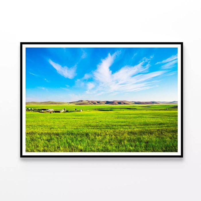 large green field with a sky  Print 100% Australian Made 90x60cm  (Poster)