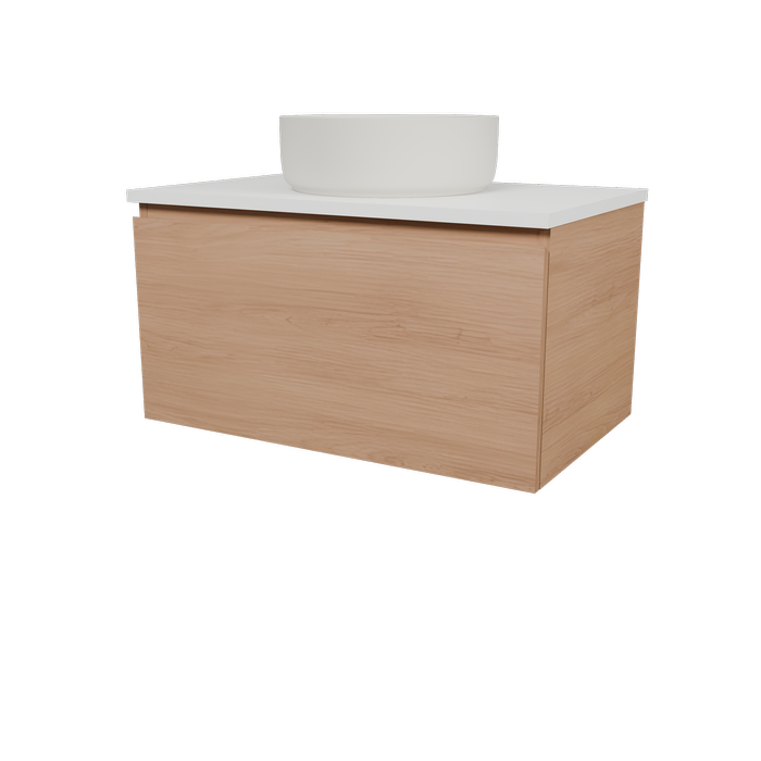 New England Joinery 750mm Slim SilkSurface Top Wall Hung Vanity