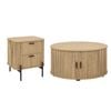 Cosmoliving Bedside Table and Round Coffee Table