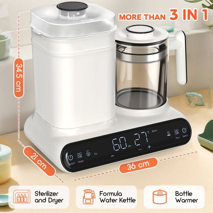 Advwin Baby Bottle Warmer, Multifunctional Bottle Steamer and