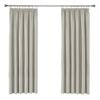 Village 240 x 205cm Natural Blockout Pencil Pleat Curtain - Pair