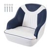 VEVOR Captain Bucket Seat White and Blue with Thickened Sponge Padding for Fishing