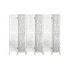 Artiss Clover Room Divider Screen 6 Panel Foldable Wooden Divider White