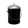 Avanti Black 5 Litre Stainless Steel Compost Bin