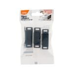 Taskmaster 46mm Black Magnetic Door Catch - 3 Pack
