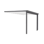 Absco Structures 3 x 3 x 2.4/3m Signature Insulated Single Patio - Monolith