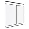Lugna 2100 x 1801-2400mm Black Optiglass Panels Wardrobe Double Sliding Doors