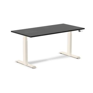 Desky Dual Hardwood Sit Stand Desk Wheat Frame 150cm