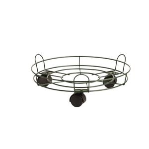 EDEN 33cm Round Pot Plant Trolley With Rails