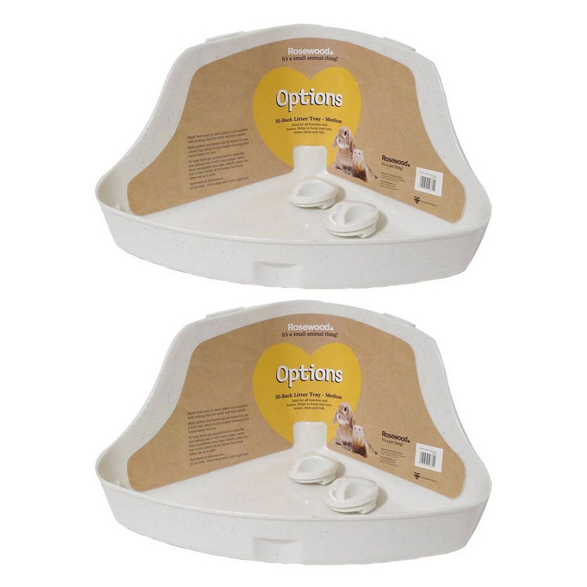 2PK Corner High-Backed Pet Toilet Box Poop Training Ferret Litter