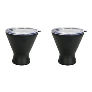 2PK Annabel Trends 250ml Stainless Steel Double Walled Cocktail Cup - Black